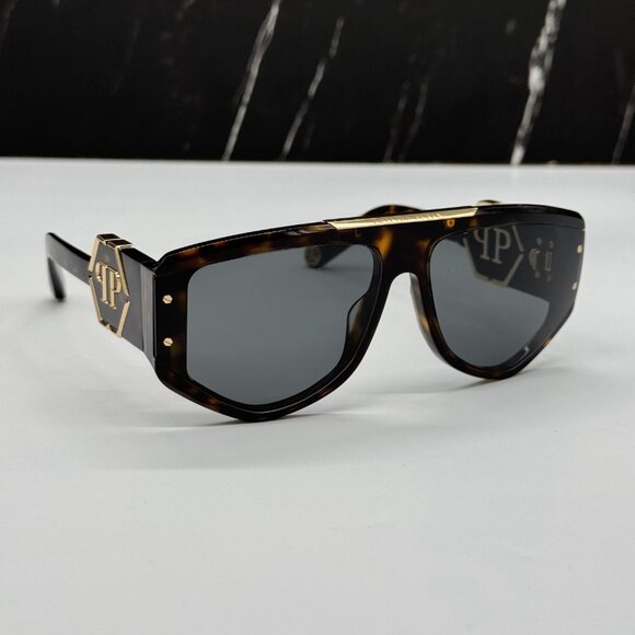 NEW SPP093M 0722 PHILIPP PLEIN EGO HAVANA UNISEX SUNGLASSES - Picture 4 of 11